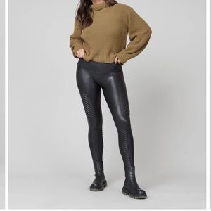 SPANX! Faux leather Moto leggings